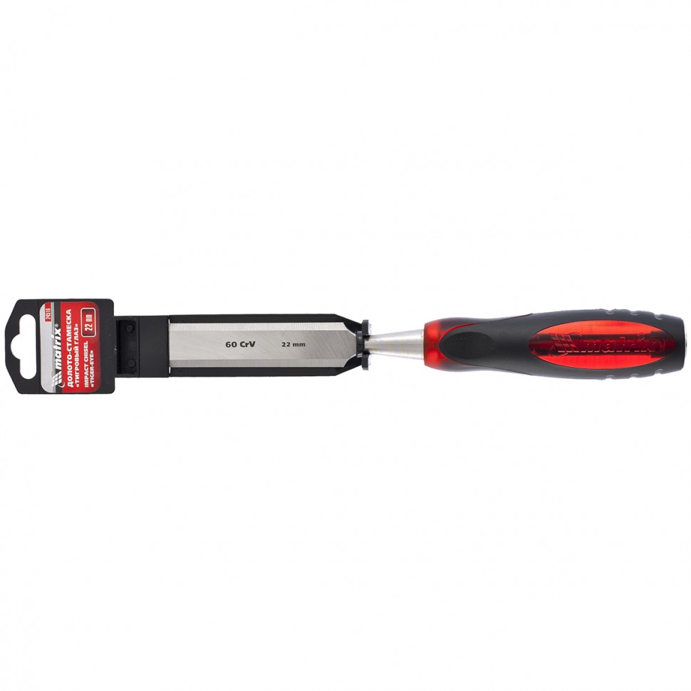 Долото-стамеска "Тигровый глаз", 22 мм, двухкомпонентная обрезиненная рукоятка Matrix (24516)