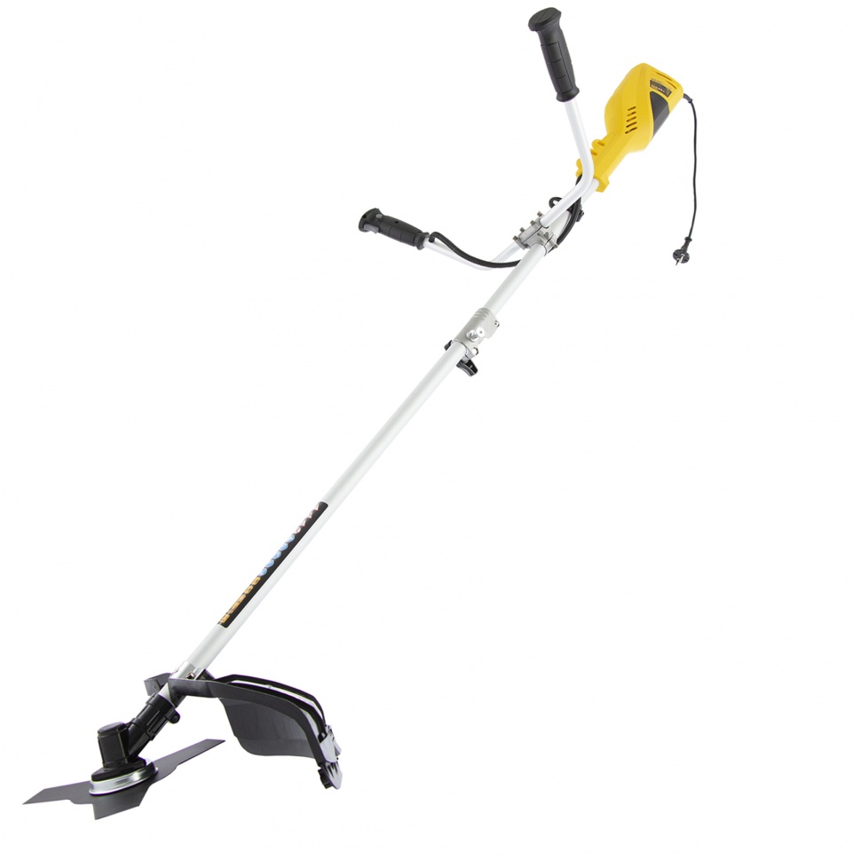 Триммер электрический TE-1400, 1400 Вт, 420 мм, катушка + диск, разборная штанга Denzel (96612)