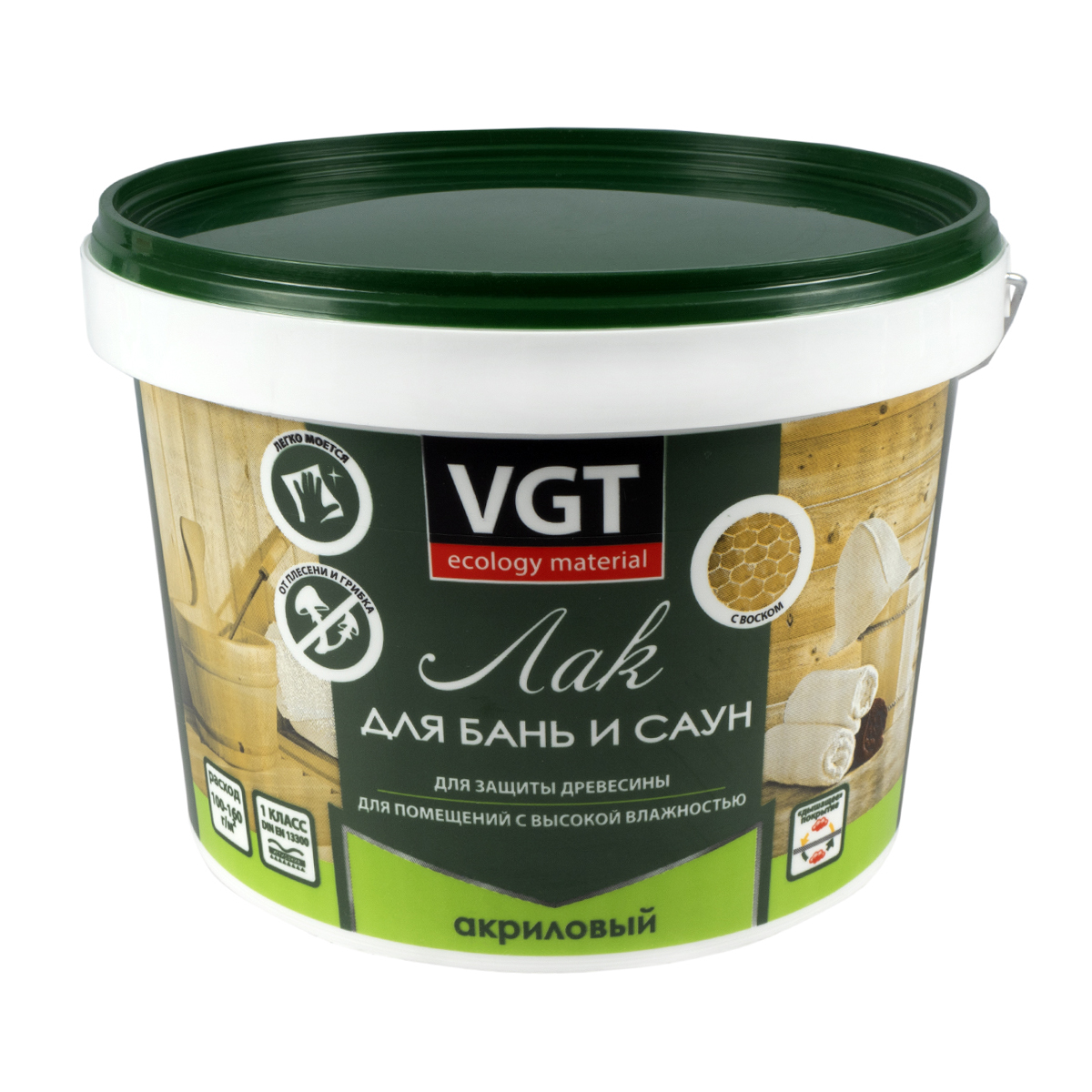Лак акриловый для бань и саун 2,2 кг (4) "вгт"