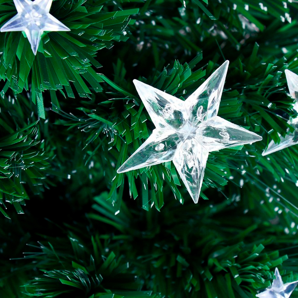 Ель декор. фиброоптич. t908v12-120  120 см, 125 веток (зеленая) "зимнее волшебство" 2338609