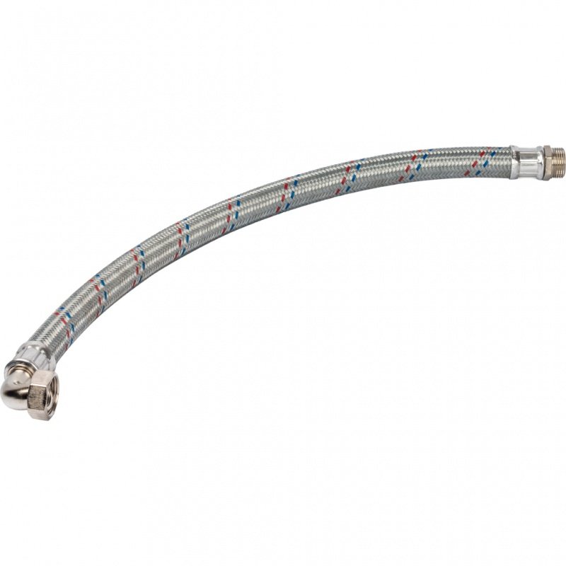 Гибкая подводка для воды угловая НР 1" х ВР 1" STOUT - 1000 мм