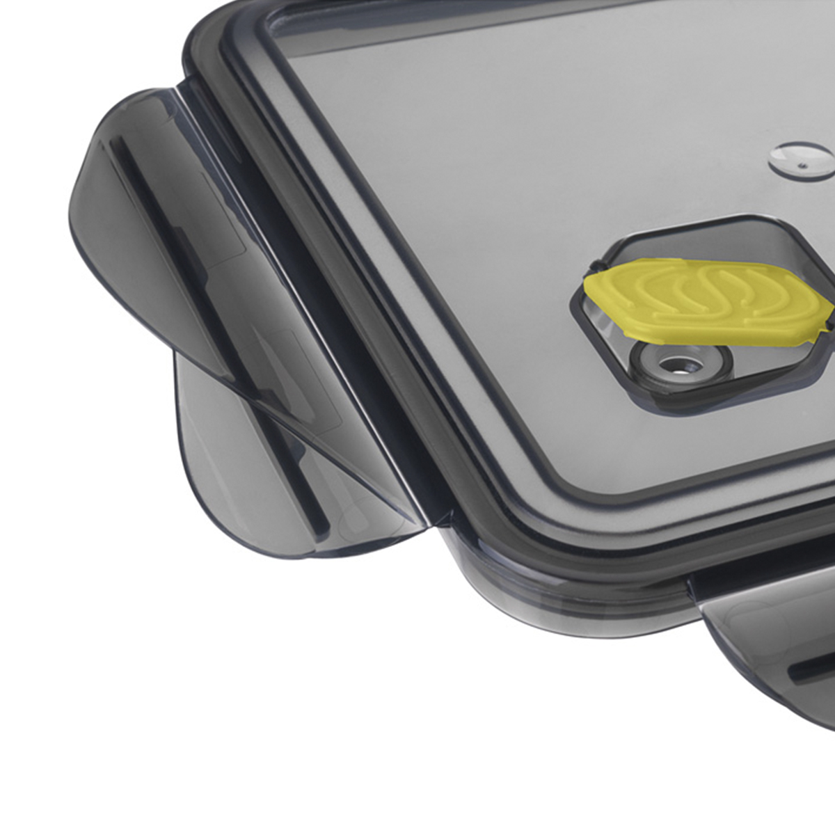 Контейнер для продуктов с клапаном "brilliant" 1,15 л квадратный (черный) (1/12) "бытпласт"