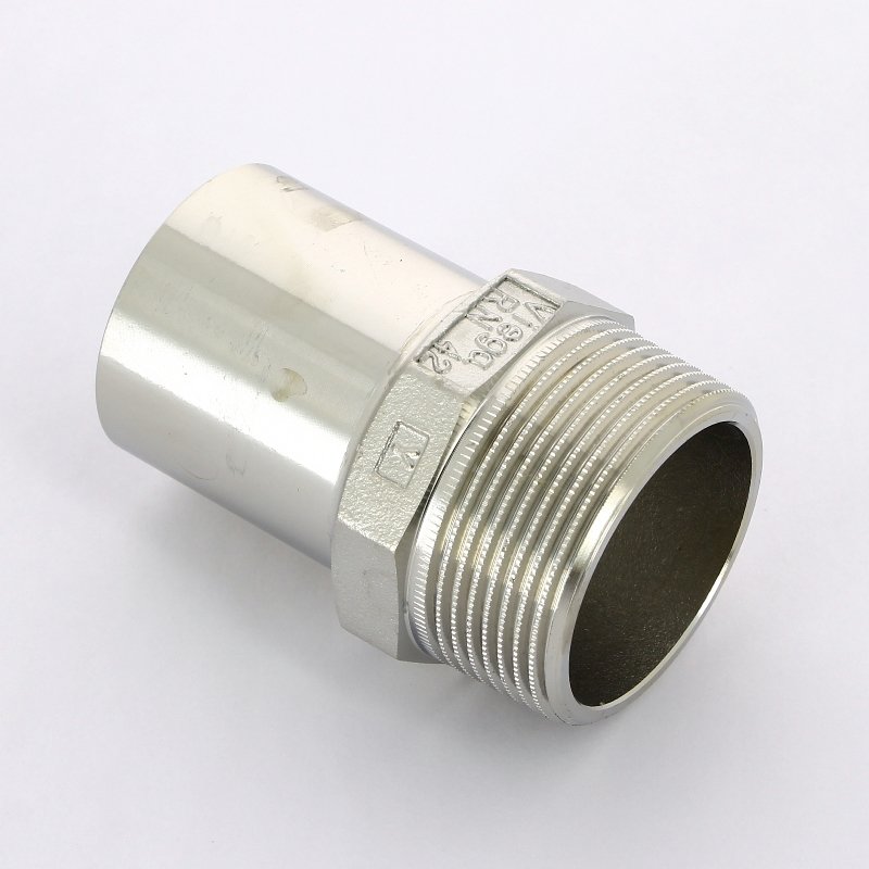 Вставка пресс-Н 42х1"1/2 нержавеющая сталь Sanpress Inox VIEGA