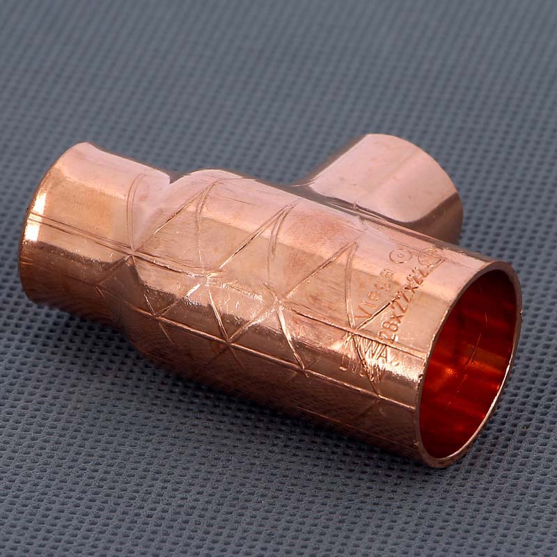 Тройник переходной под пайку 28 х 22 х 22 мм VIEGA медный