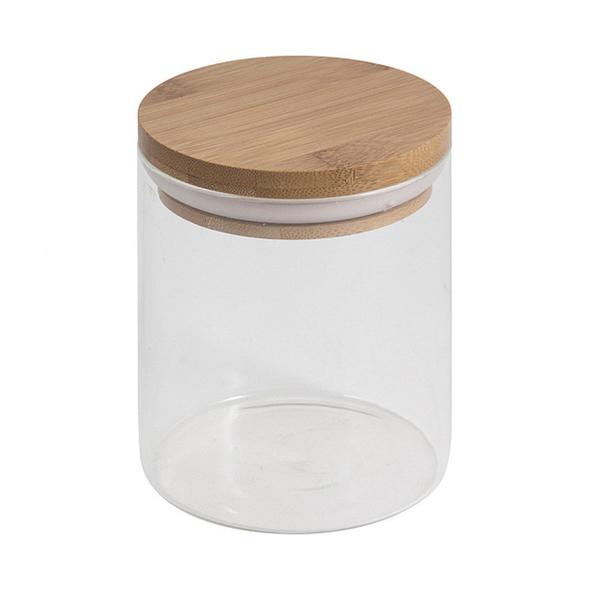 Банка для сыпучих продуктов "bambu" 0,45 л стекло, крышка бамбук (1/24) "mallony"