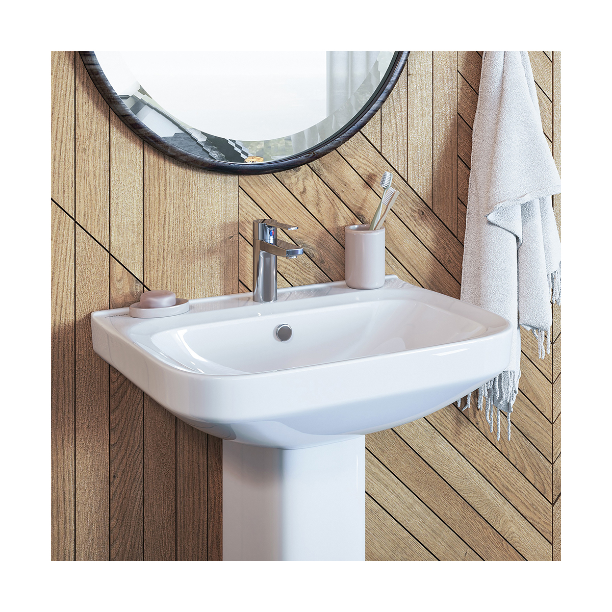 Раковина "next" белая "sanita luxe"  wb.pd/next/60-c/wht.g/s1