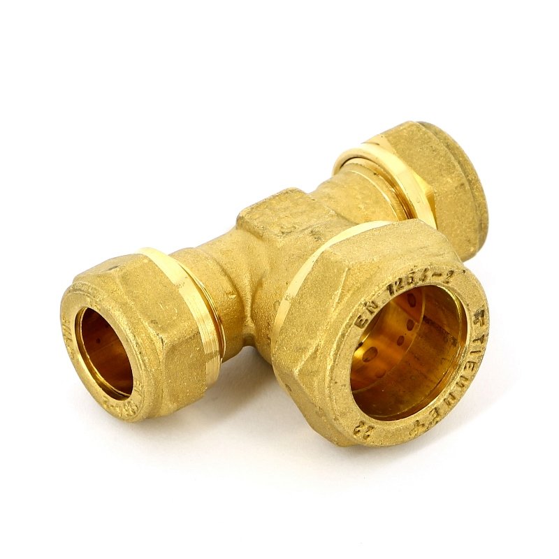 Тройник 15 х 22 х 15 обжим TIEMME