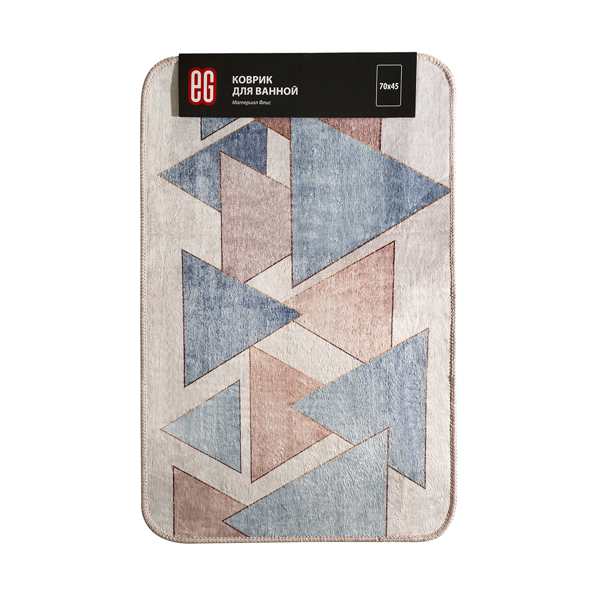 Коврик для ванной "мозаика" 70*45 см (флис) (1/80) "eg"
