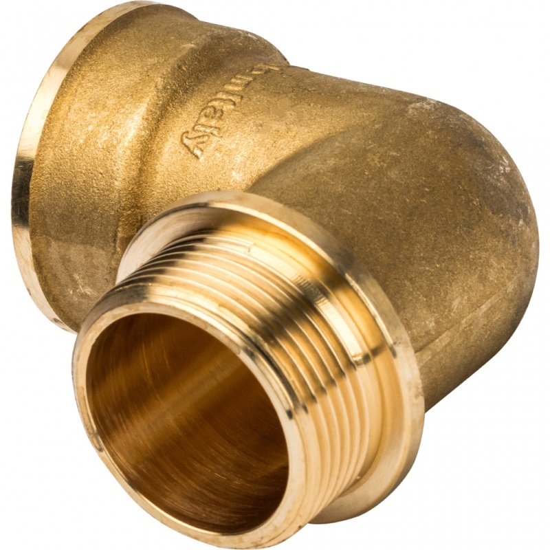 Угол резьбовой ВН с упором 1"1/4 латунь STOUT