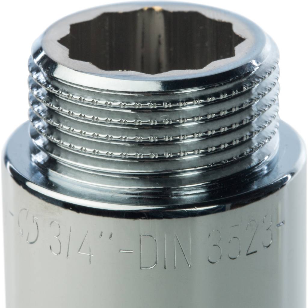 Удлинитель резьбовой ВН 3/4" x 80 мм хром STOUT