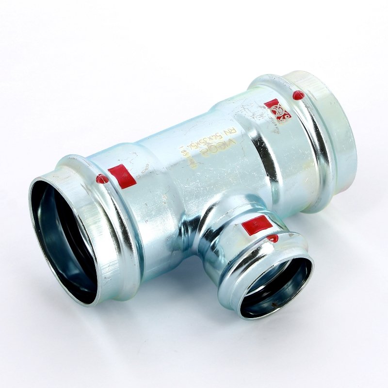 Тройник пресс 54x35x54 оцинкованная сталь Prestabo VIEGA