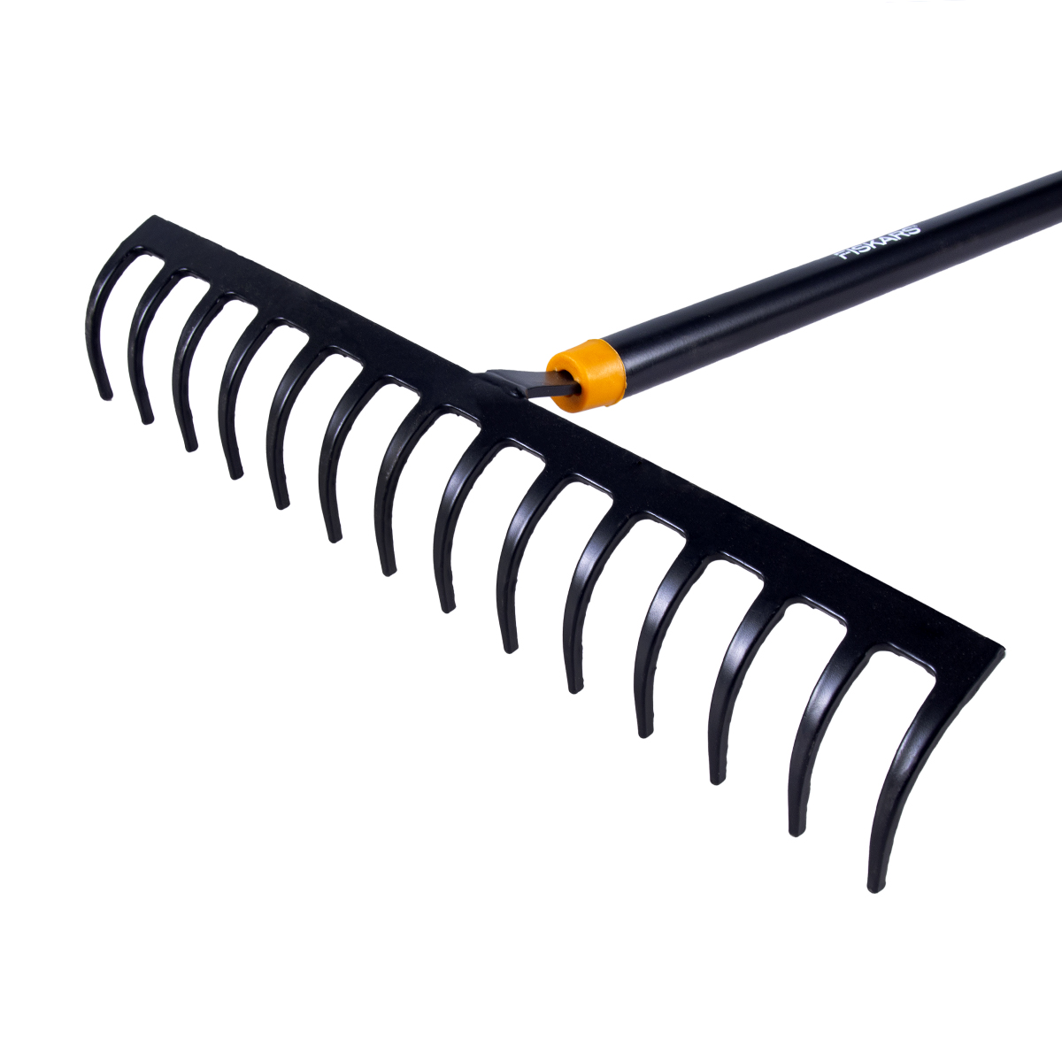 Грабли 14 зубов "solid" с металл. черенком (1/4) "fiskars" 1016036