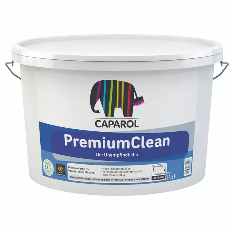 CAPAROL PREMIUMCLEAN краска с эффектом самоочистки, моющаяся, белая, матовая (12,5л)