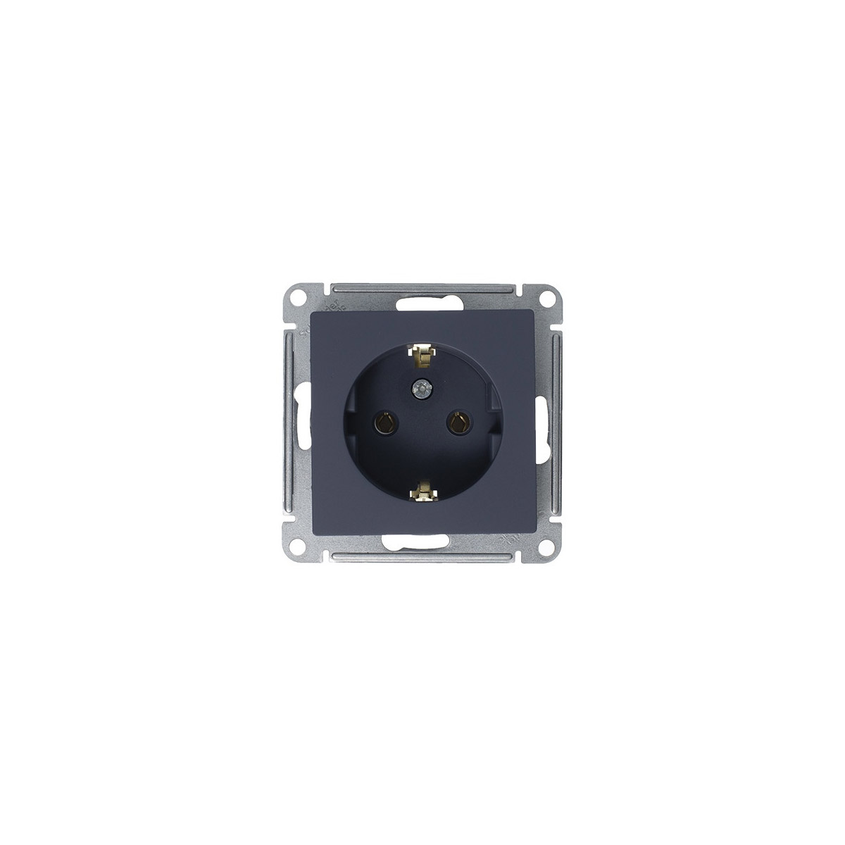 Розетка "atlasdesign" 1 местн. с заземл. (механизм) 16а, грифель (1/10/60) "schneider"