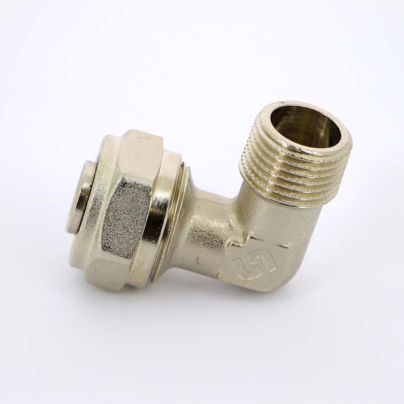 Угол обжимной НР 20 х 1/2" 90° UNI-FITT для м/п труб