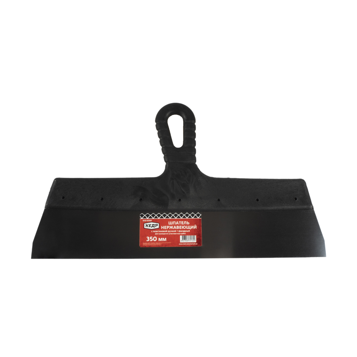 Шпатель фасадный нерж. 350 мм пластм. ручка (1/10) "кедр"  040-0350