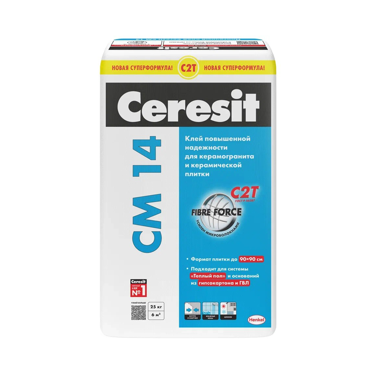 Клей для плитки для внутр. и наруж. работ cm 14  25 кг (1/48) "ceresit"