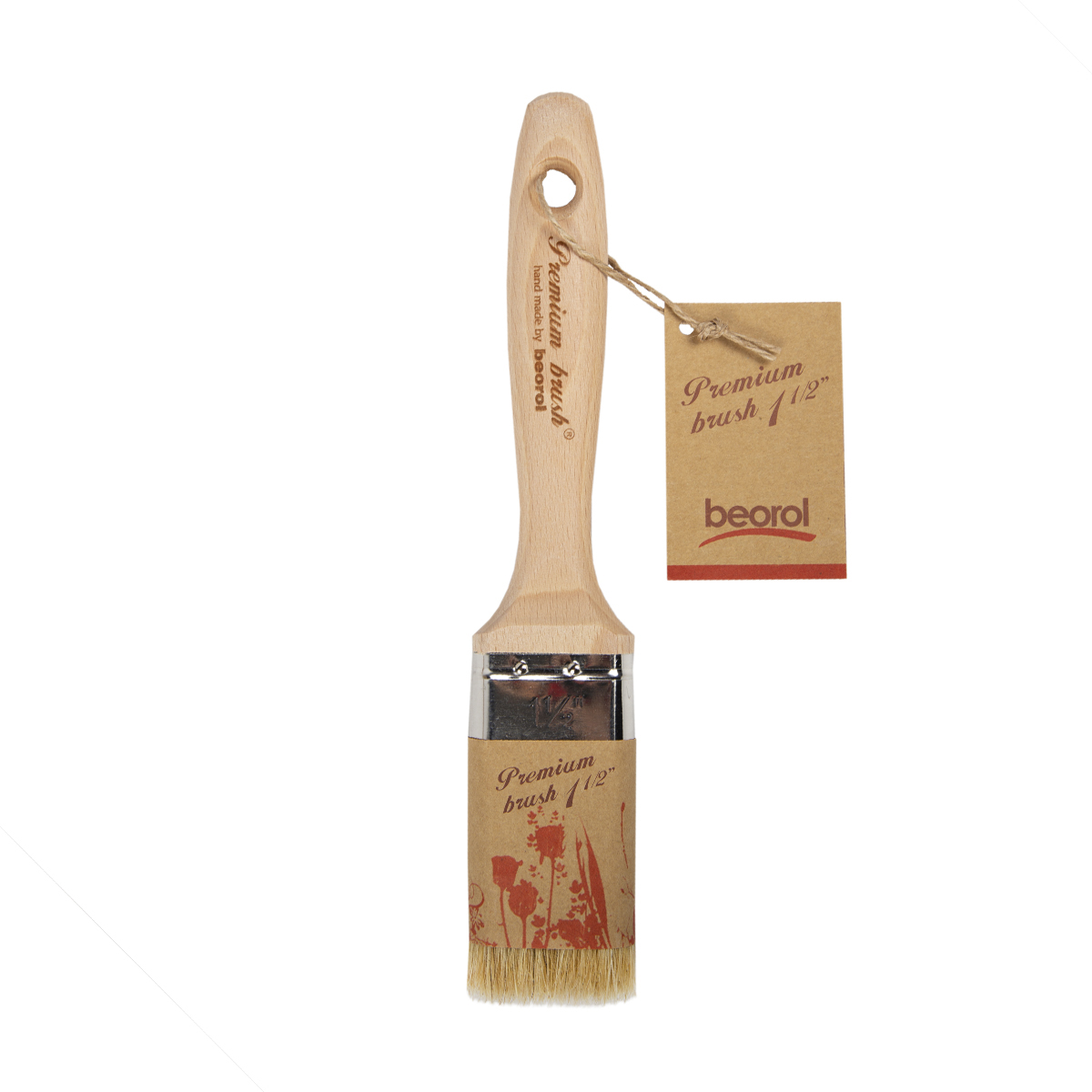 Кисть плоская "premium"  №1,5  (3/6/252)  "beorol"