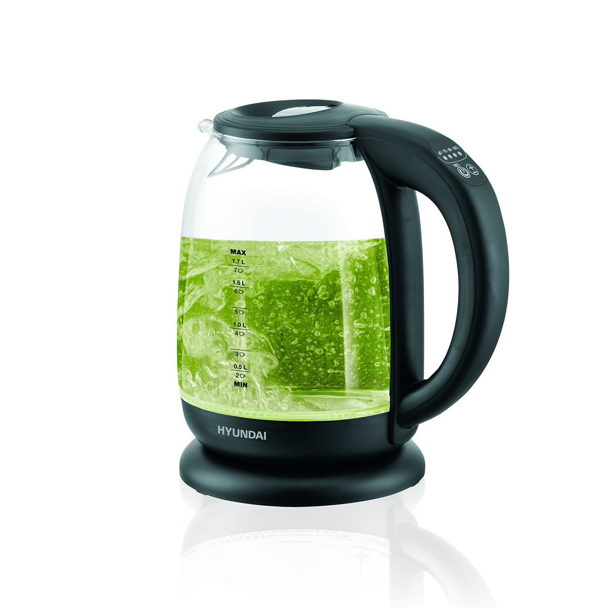 Чайник электр. hyk-s3809 1,7 л стекло (1/6) "hyundai"