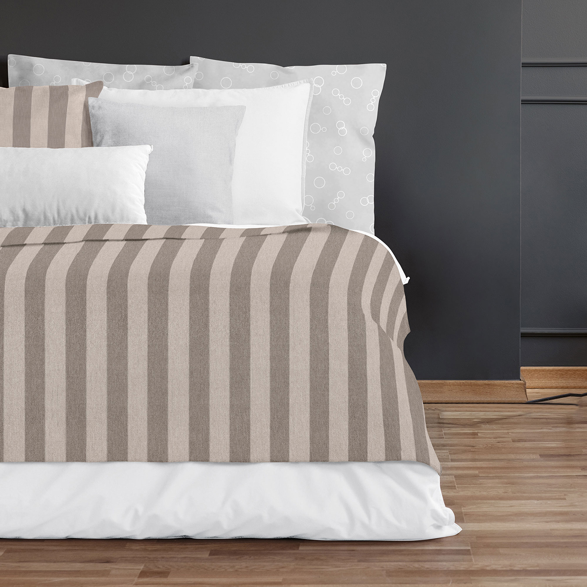 Покрывало "волшебная ночь" 200*220 см (шоколад-зебра)