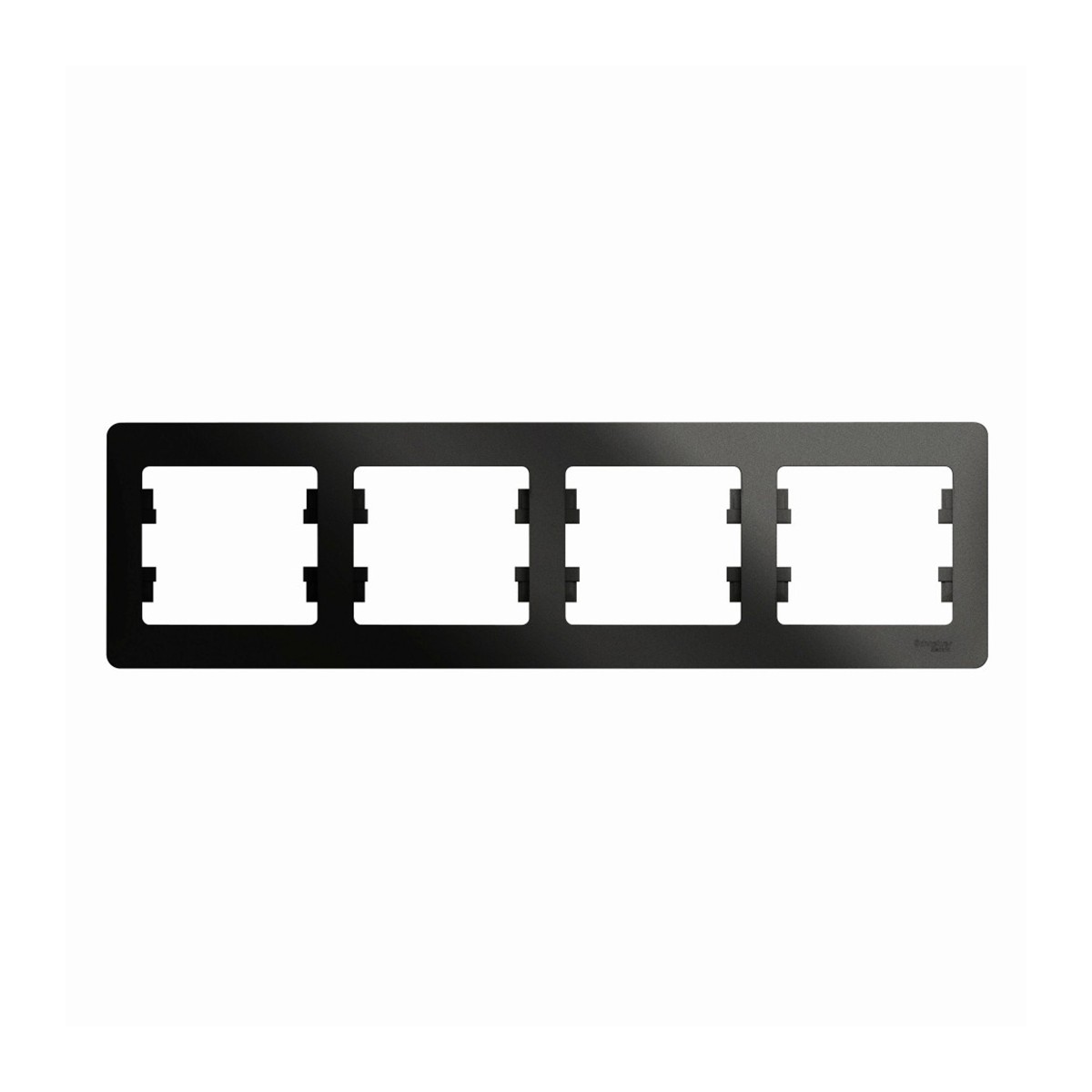 Рамка "glossa" 4-х местн. горизонтальная, антрацит (1/5/20) "schneider"