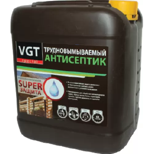 VGT / ВГТ трудновымываемый антисептик для наружных и внутренних работ
