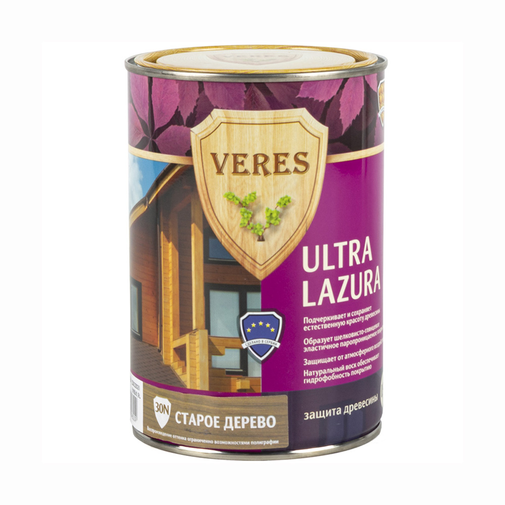 Верес ультра лазура №30 старая древесина  0,9 л (1/6) "veres"