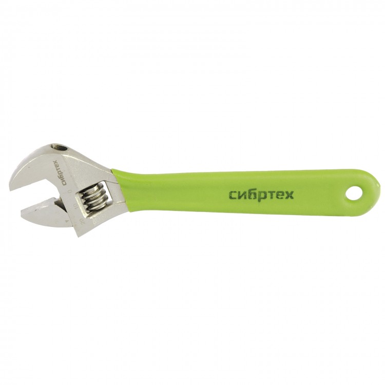Ключ разводной, 200 мм, никелированный Сибртех (15526)