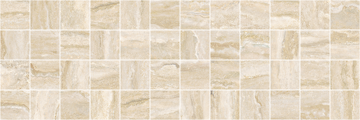 Glossy декор мозаичный бежевый 20x60