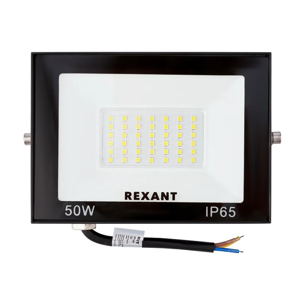 Прожектор светодиодный 50 вт 4000 лм 4000 k (черный) (1/20) "rexant" 605-033