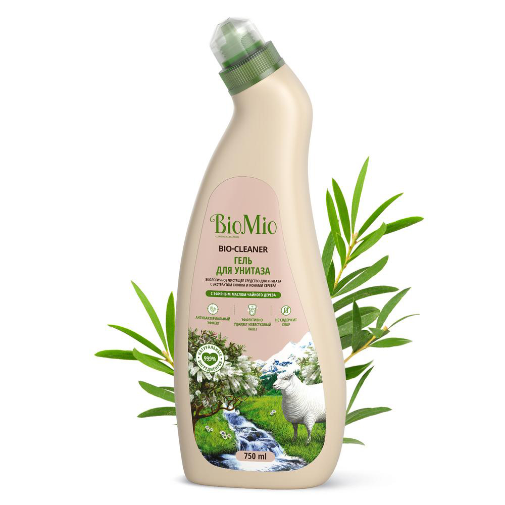 Средство чистящее для унитазов "bio-toilet cleaner" (чайное дерево) 750 мл (1/8) biomio