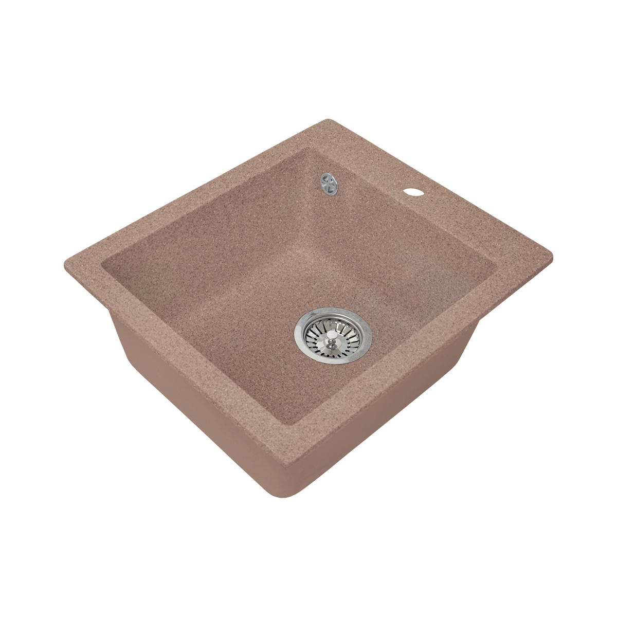 Мойка для кухни врезная искуств. камень gs-17-307 430*495 мм терракот "granstones"