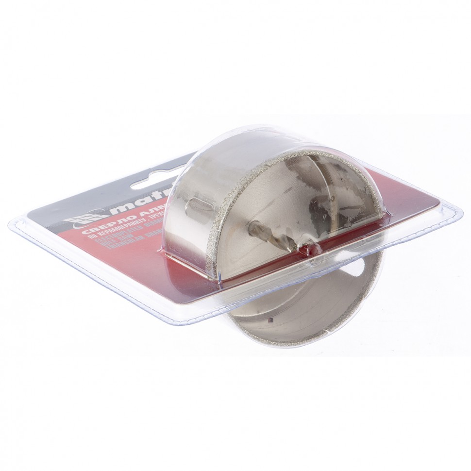 Сверло алмазное по керамограниту, 80 х 67 мм, трехгранный хвостовик Matrix (726803)