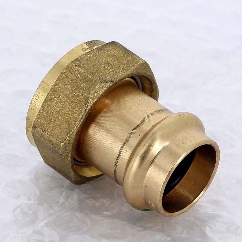 Муфта пресс-В с накидной гайкой и плоским уплотнением 22x1' Sanpress VIEGA