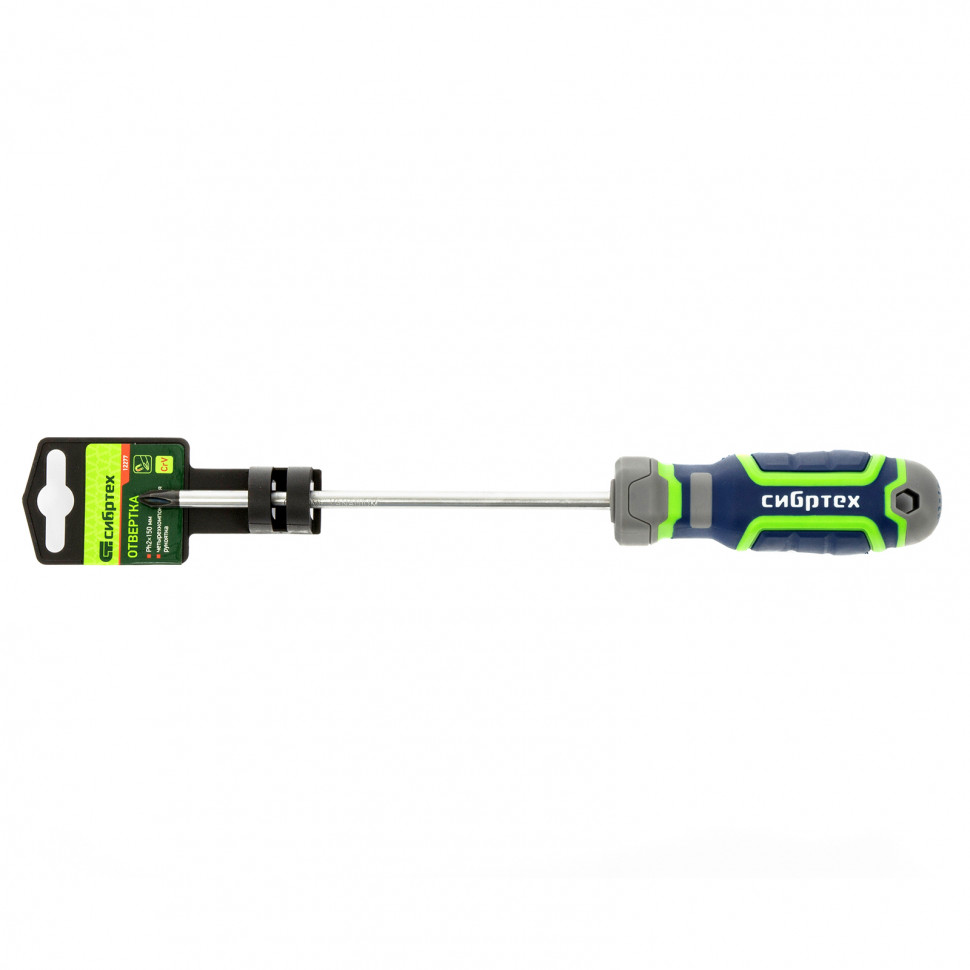 Отвертка PH2 х 150 мм, CrV, четырехкомпонентная рукоятка Сибртех (12277)
