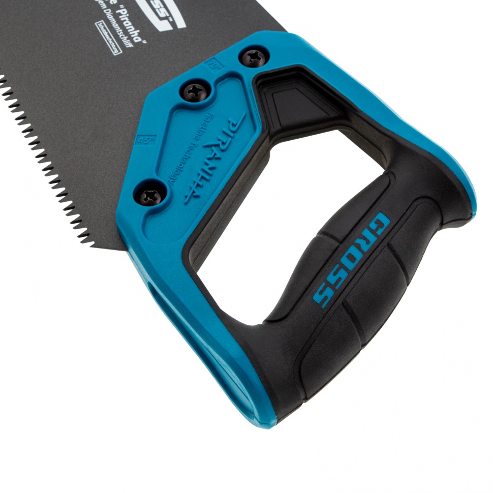 Ножовка по дереву "PIRANHA", 500 мм, 7 TPI, 3D-зуб, тефлоновое покрытие полотна, двухкомпонентная рукоятка Gross (24115)