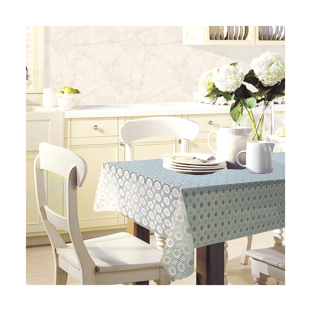 Скатерть пвх "элегия" 110*135 см (1/15) 005-beige\grey