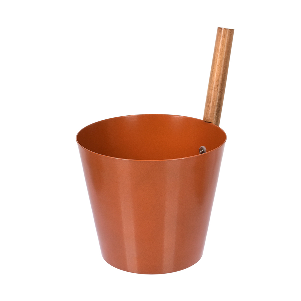 Бадья для бани и сауны алюмин. 5 л, дерев. ручка (терракотовая) (1/4) "банные штучки" 41284