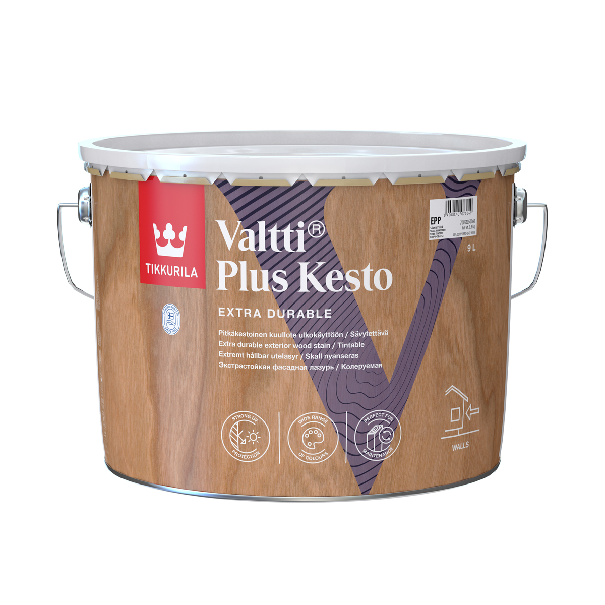 Валтти plus kesto  opp   9 л (1)  фасадная лазурь "тиккурила"