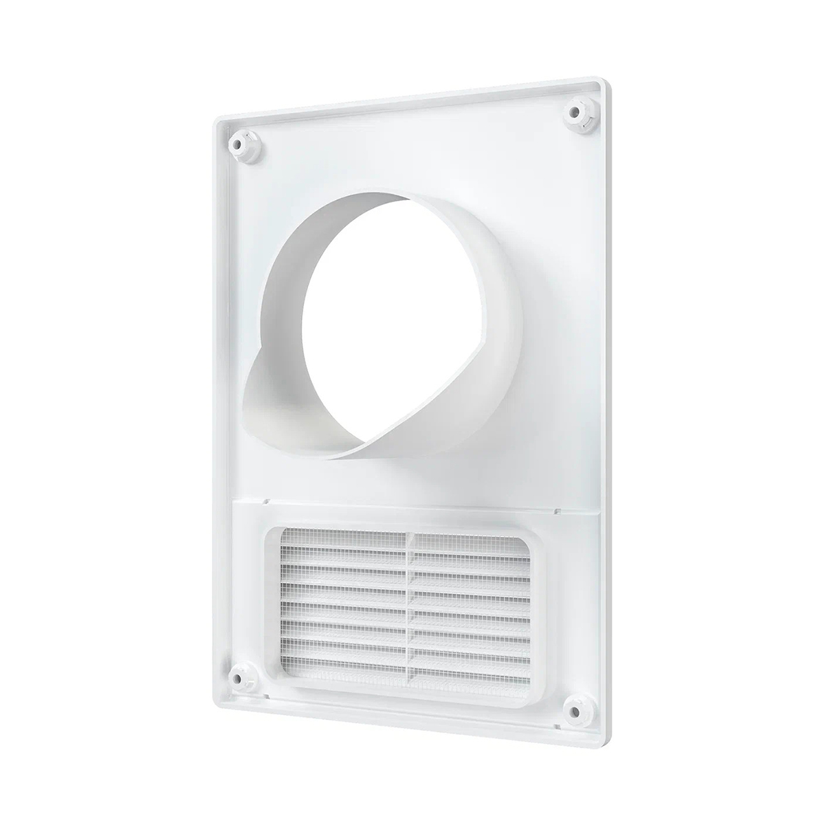 Площадка торцевая разъемная 185 х 254 мм с решеткой и фланцем d100 пласт. (1/20) "эра" 1825ру10ф