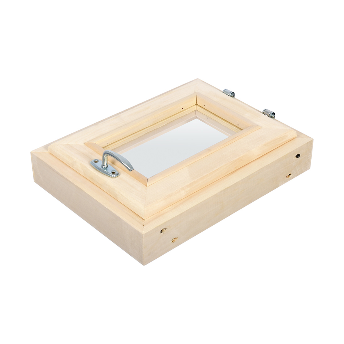 Форточка для бани и сауны 30*40 см двойное стекло, ручка, затвор, петли (1) "банные штучки" 32502