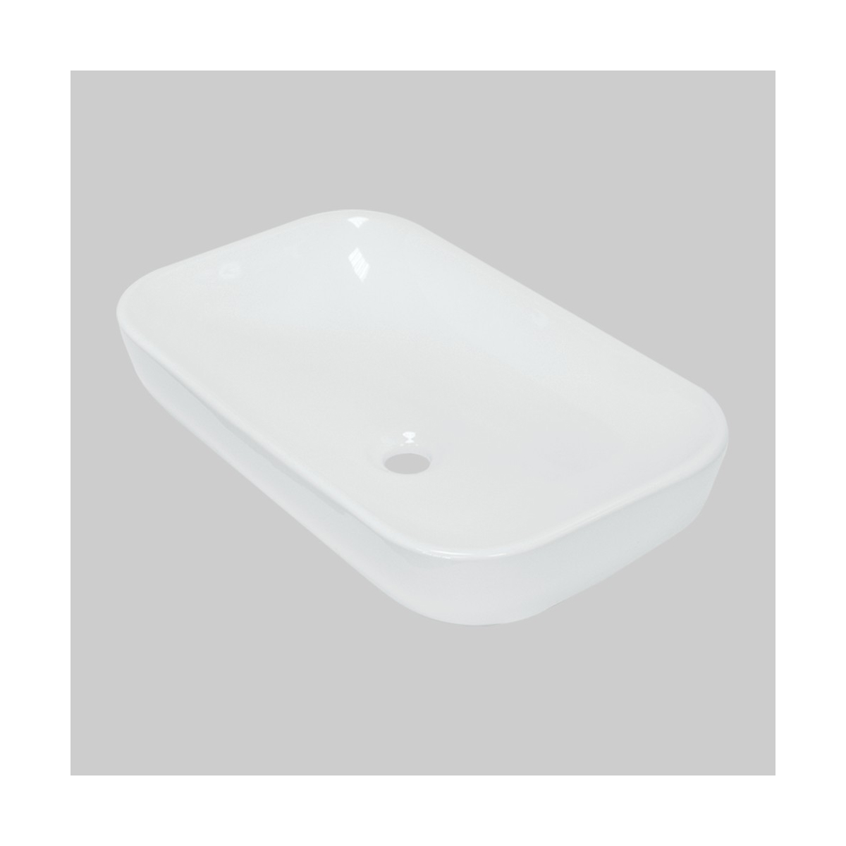 Раковина накладная "infinity 60" белая "sanita luxe"  wb.ct/infinity/60-n/wht.g/s1