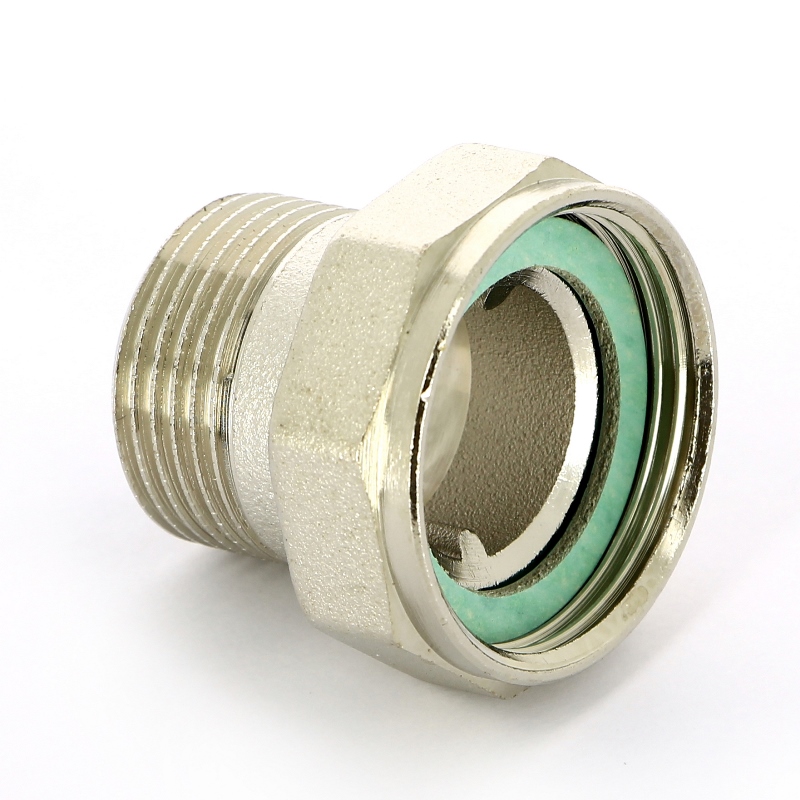 Американка с накидной гайкой плоской прокладкой 1"1/4 x 1" ВН никель UNI-FITT