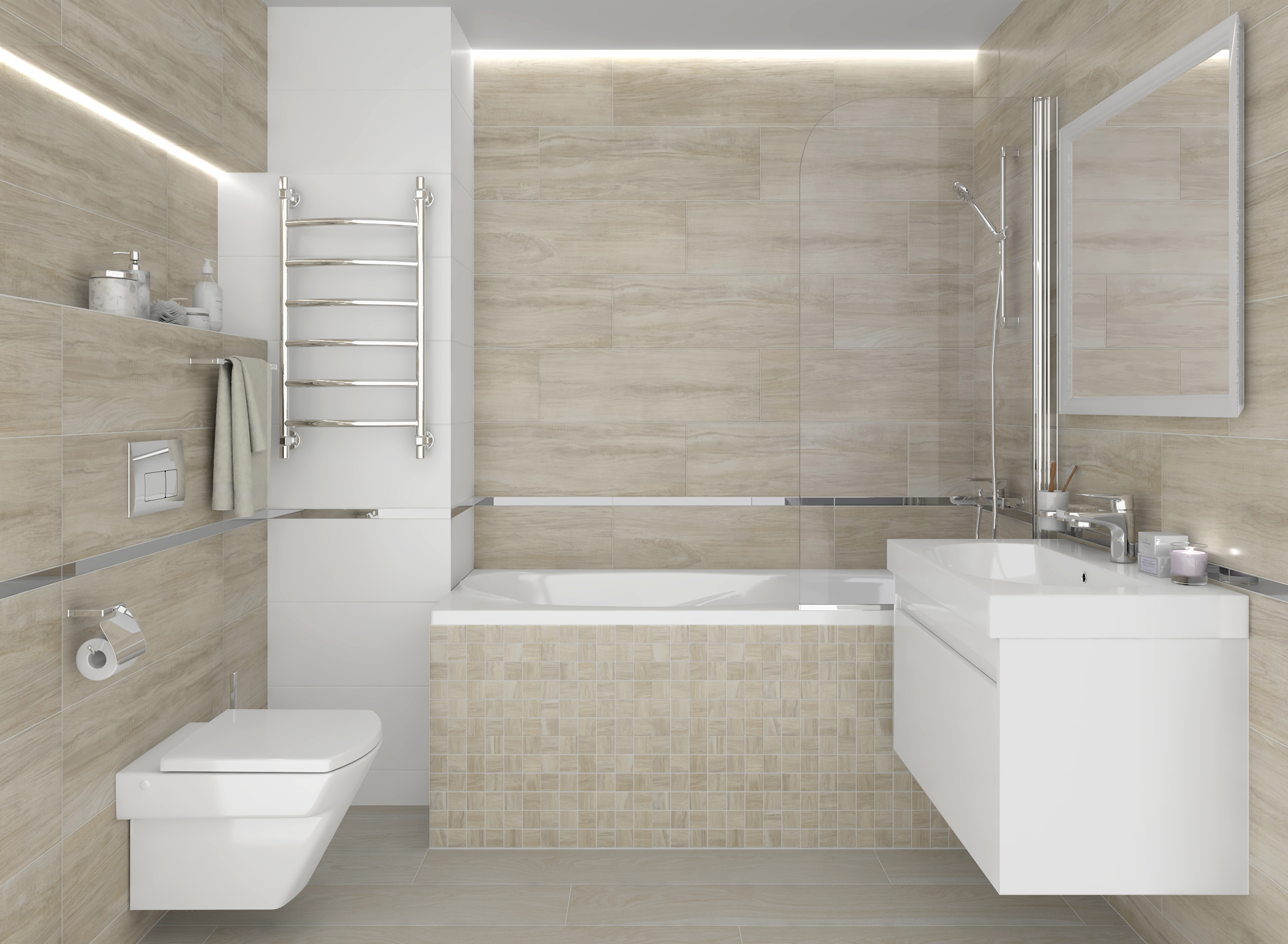 Route бежевый 25x75