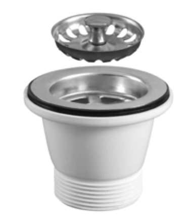 Водослив для мойки 1"1/2 с нерж. решеткой Ø70мм + съемный фильтр Ø52мм M1131 MIANO