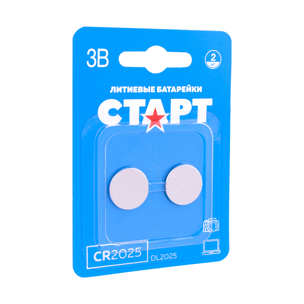 Батарейка "старт" cr2025-bl2 (2 шт. в блистере) (20/160)