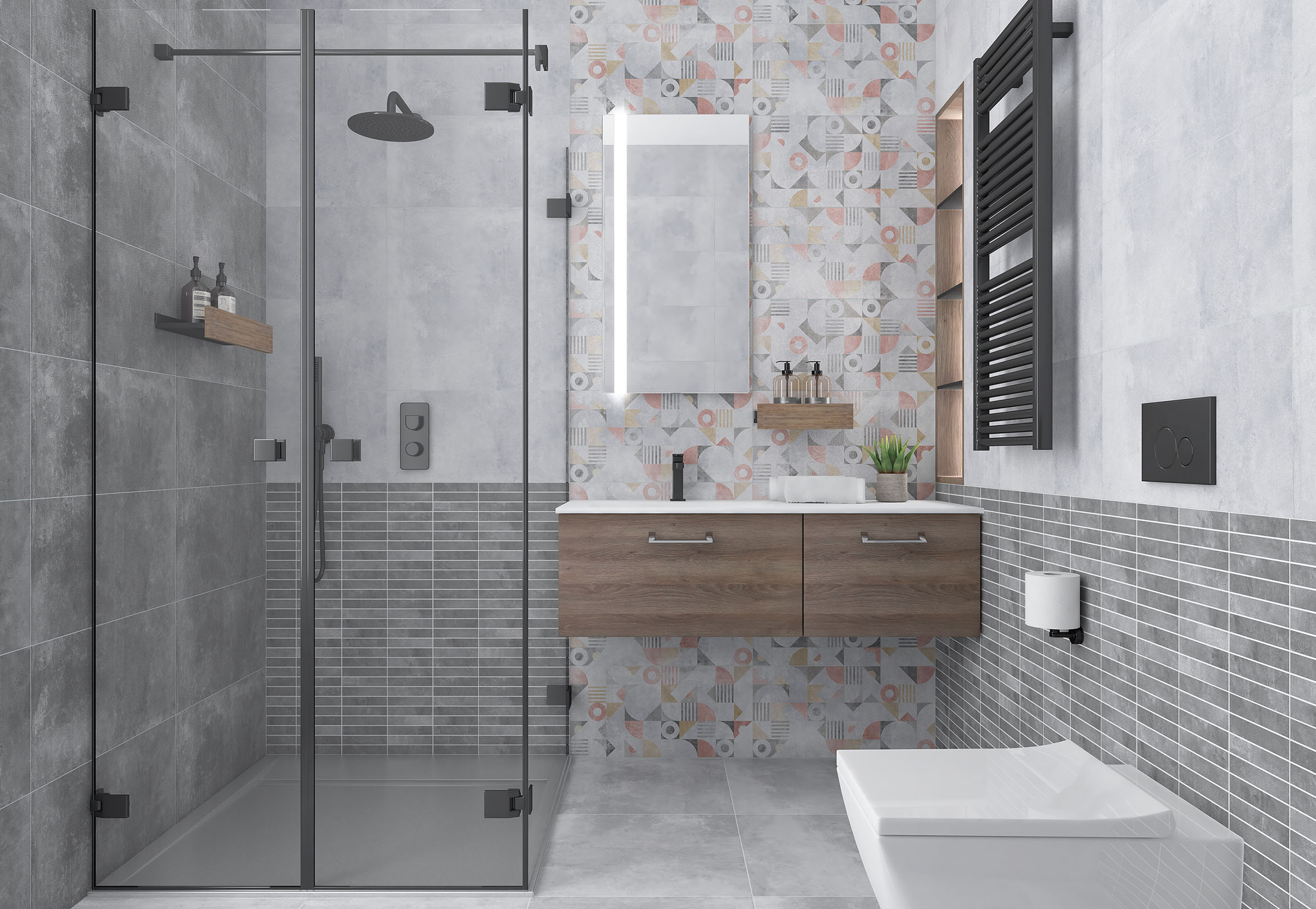 Etnis мозаика серый 18-00-06- 30x60