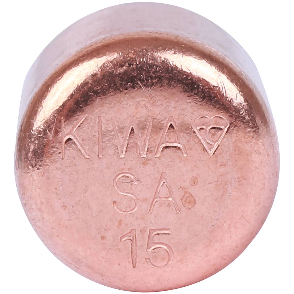 Медная заглушка 15 мм на трубу под пайку SANHA 1530115