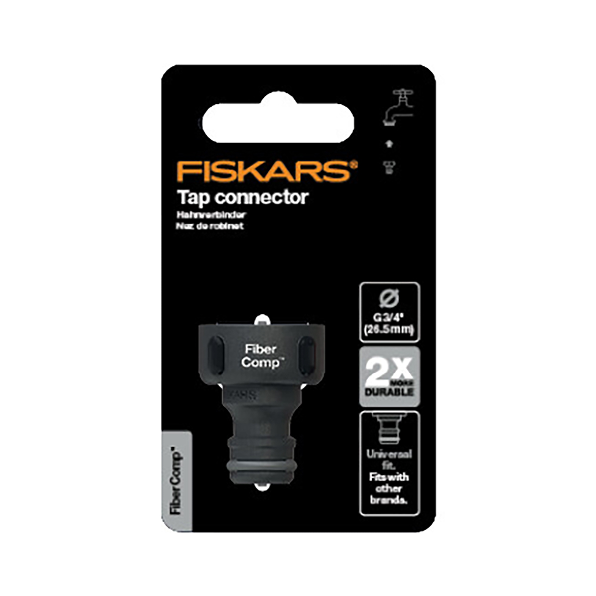 Штуцер для крана "fibercomp" g3/4" (1/10) "fiskars" 1027054