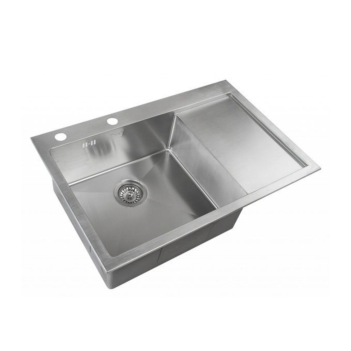 Мойка для кухни врезная нержав. rx-7851-l 780*520 мм, правое крыло (чаша 450*424*200 мм) "zorg"